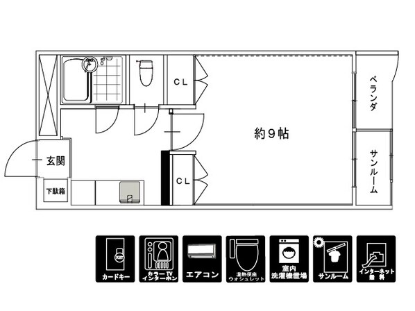 コーポ清水1号館の物件間取画像